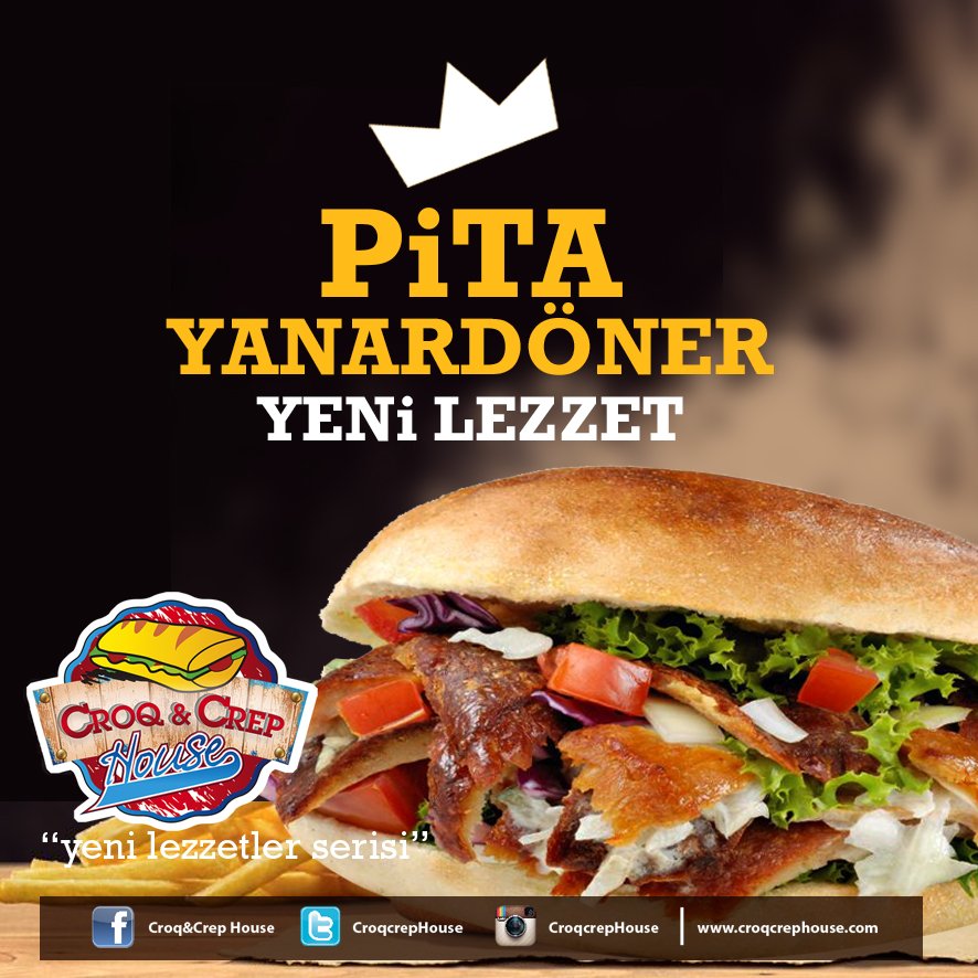 CroqcrepHouse's tweet photo. PİTA YANARDÖNER ile tanışmaya hazır olun.
Cumartesi sürprizleri başladı. #yenilezzetlerserisi nin en yeni üyesi PİTA YANARDÖNER ile Et Döner keyfinizi katlıyoruz. 
Yarın ve her cumartesi Croq&amp;Crep House 'ta...
#acıkıncacroqla #pitayanardöner #selçuk #şirince #FastFood https://t.co/WJSB7SvB7O