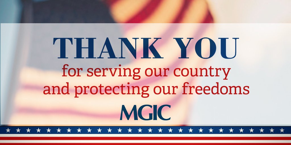 MGIC's tweet photo. #VeteransDay is Nov. 11. Be sure to #ThankAVet this weekend! https://t.co/TzUp2d5wpz