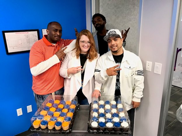 WinAs1Warriors's tweet photo. Today Is Bittersweet As It Is @st597v's Last Day With Us Here In Austin! Thank You For Your Leadership & For Molding The Upcoming Austin Avengers Into #FriendlyExperts!!! #AwesomeATSD #Cupcakes #AlwaysAnAvenger #Trainer #UntilNextTime https://t.co/A7eXPalIQe