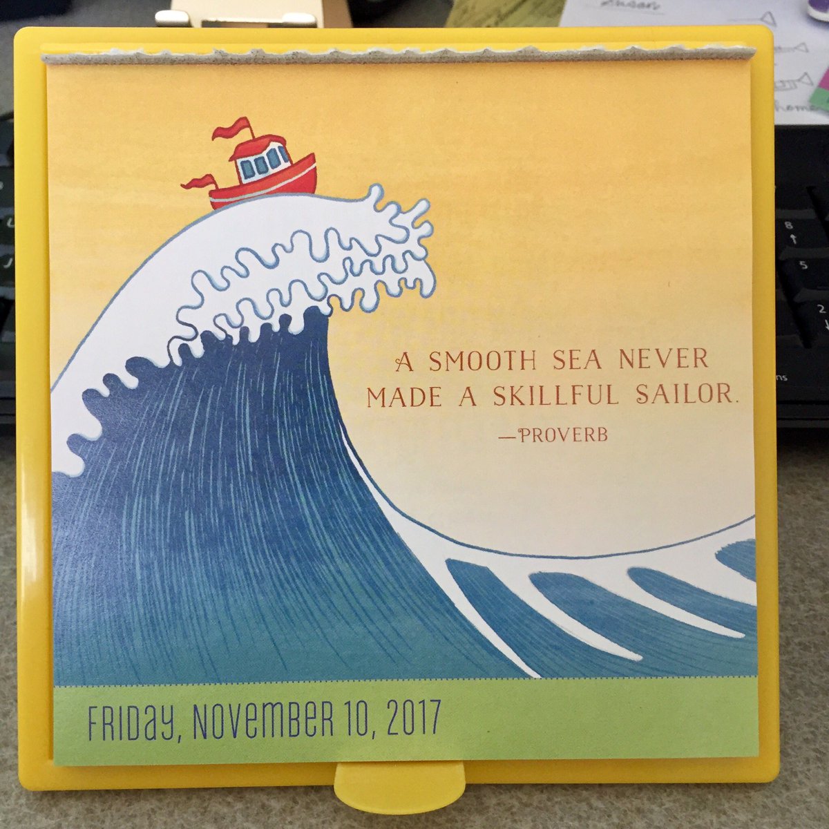 UKSusan's tweet photo. A smooth sea never made a skillful sailor.  #quoteoftheday #resilience #growthmindset #EdLeadership https://t.co/UmUKkzTDdX