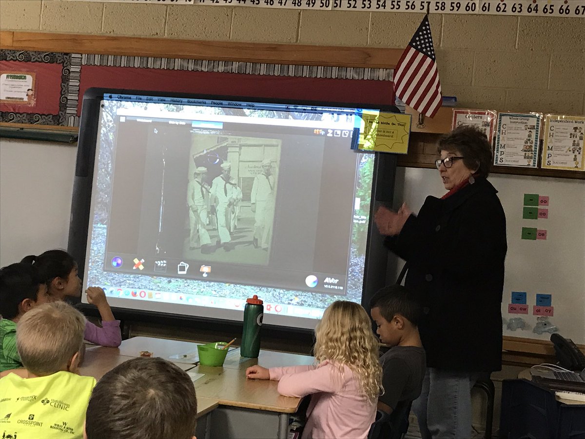 kfredrick1's tweet photo. What a great day of learning. Mrs. Gobber taught us all about Veterans Day today. Thank you Mrs. Gobber and all that have served for our country! #uvlearn https://t.co/sY8jOtc5sV