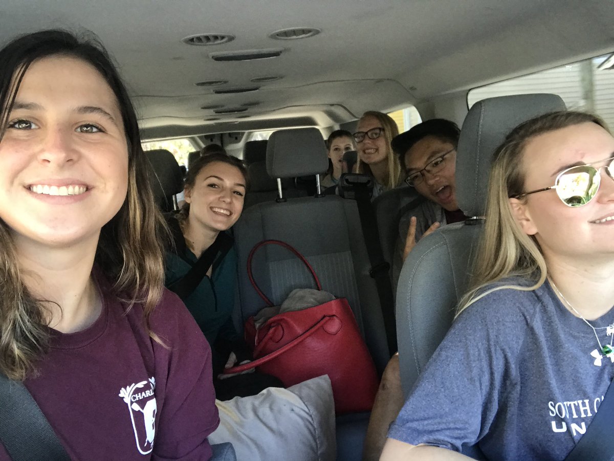 First vans are off to the Head of the South regatta! #TheCougarsWentDownToGeorgia #GetSouth