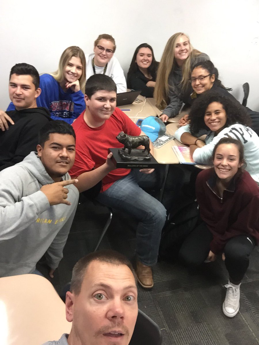 Showing off my class with the bulldog