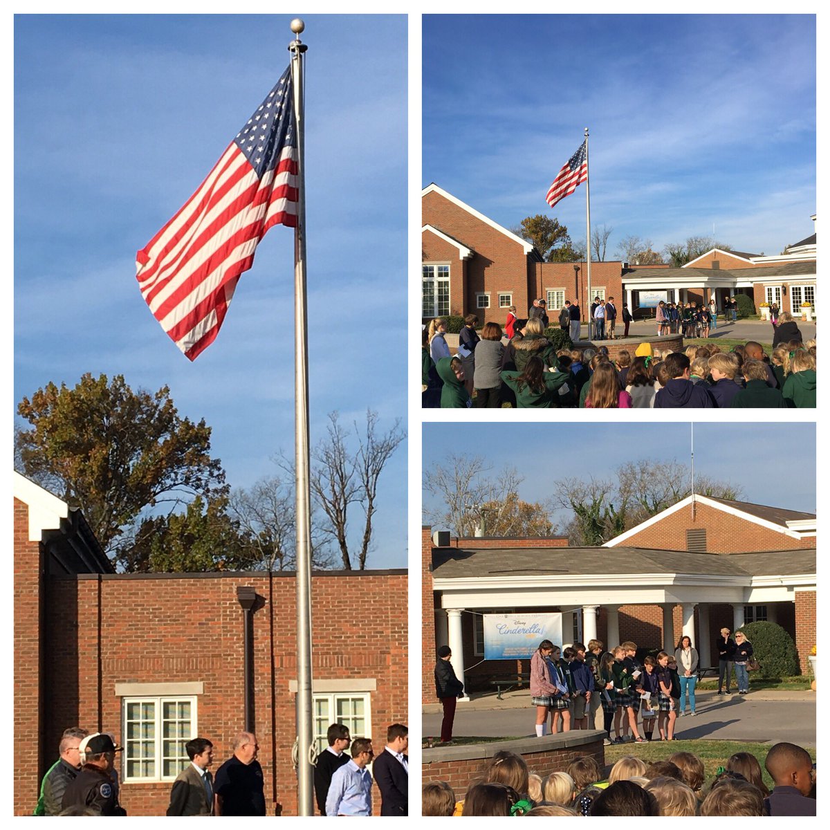 ohs_6thgrade's tweet photo. Sage cohort led an inspiring and emotional flag raising honoring our veterans. Very thankful for all of our veterans in the @OakHillSchoolTN community #thankyou https://t.co/pUNKyb1P4O