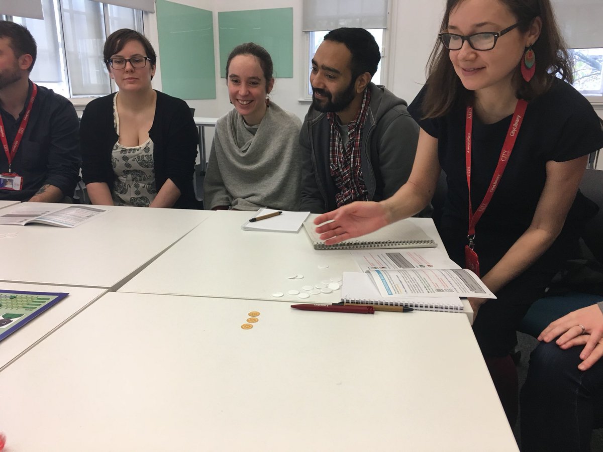 CityUniLEaD's tweet photo. Those of us from LEaD joined colleagues from @CityUniLibrary and elsewhere in @CityUniLondon as the biggest group of participants yet to play the #publishingtrap. 

We’d love to see a companion game to teachers, to go with this one for researchers! 😉 https://t.co/cRSxJPgNJy