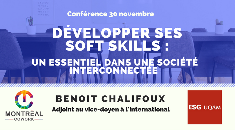 Loin d’être une compétence simple à développer, les soft skills pourraient être l’élément déterminant qui fera la différence dans votre parcours professionnel. Une conférence en partenariat avec #ESGUQUAM. Réservez vos billets en ligne!
buff.ly/2ymFkYZ