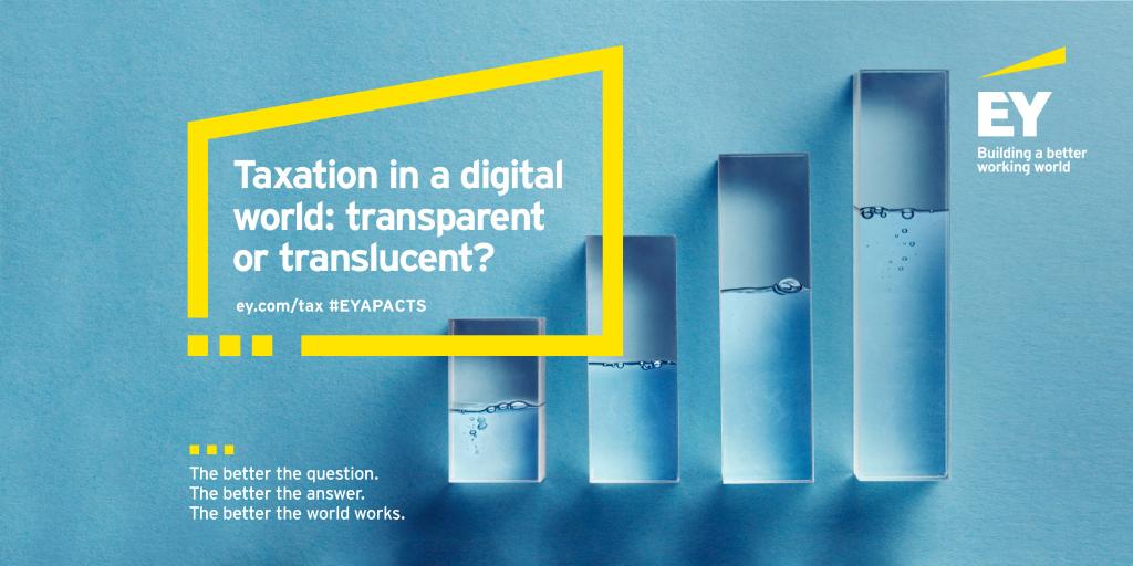 EY_Tax's tweet photo. Digital is a certainty. Is your #tax function prepared? Join the discussion at #EYAPACTS next week. https://t.co/mkPefyitZN #BetterQuestions https://t.co/rLYwQniQYL