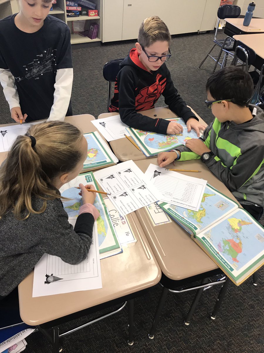 MissClarkson5's tweet photo. Exploring longitude and latitude using maps and task cards #whereintheworld #5C @HSSPrincipal https://t.co/8MPnD6ygWE