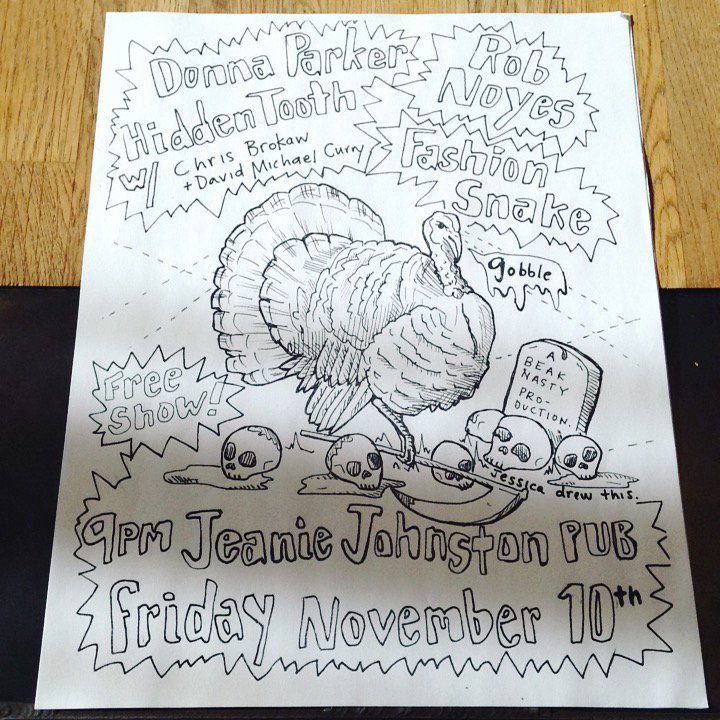 EPIC RAGER TONIGHT AT THE JEANIE JOHNSTON IN JP W/ DONNA PARKER * <a href="/robertmnoyes/">Rob Noyes</a> * HIDDEN TOOTH * FASHION SNAKE.  9pm, free.