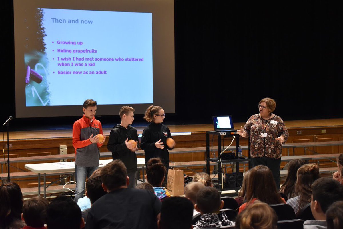 StutterRockStar's tweet photo. Yesterday I spoke to middle school kids about stuttering. They asked such great, thoughtful questions. “Do I stutter in my head?” “Do I stutter when I write?” “How does stuttering feel?” #stutteringiscool @danielerossi https://t.co/RM8rd2rmYy
