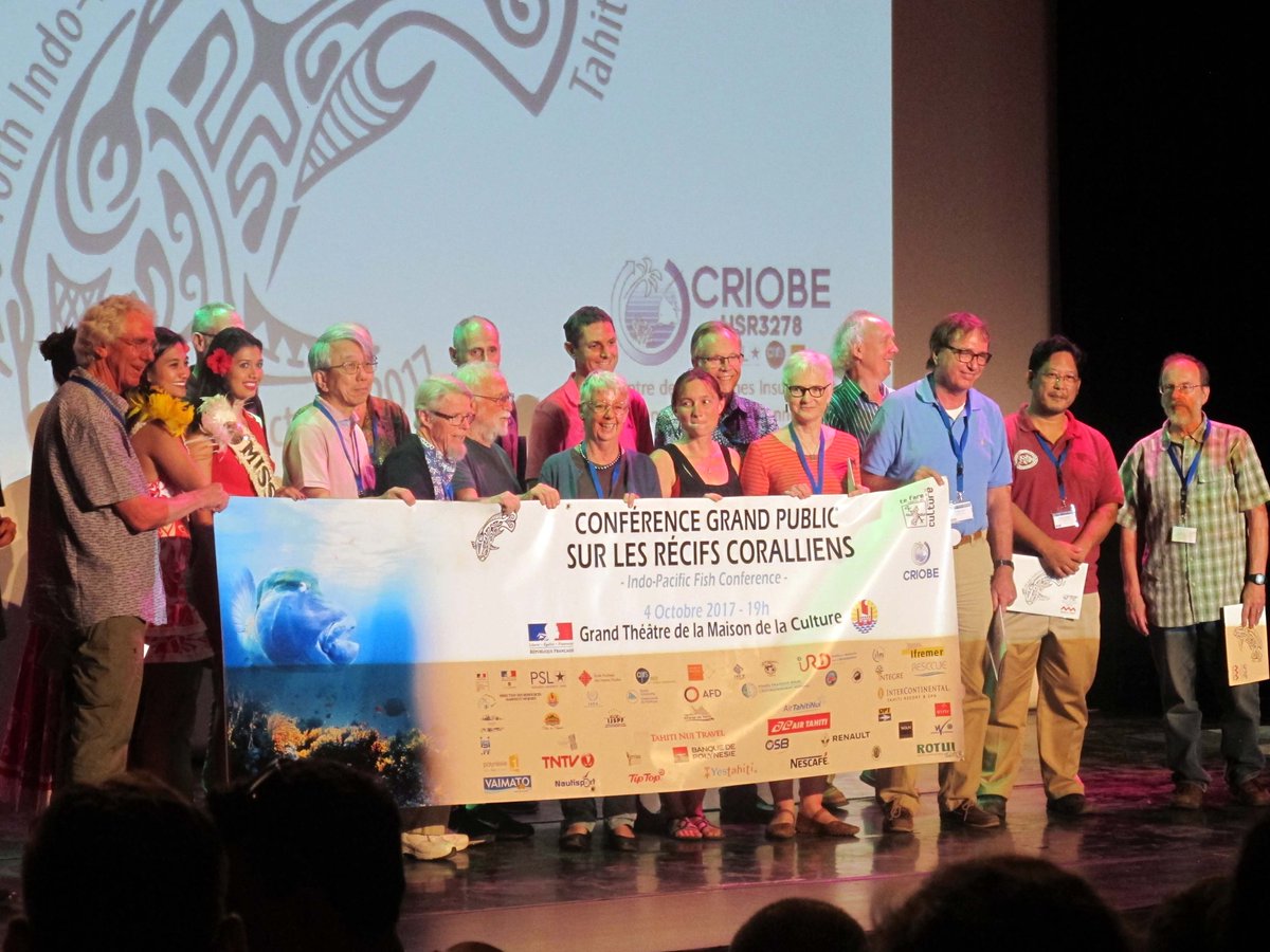 criobe_pf's tweet photo. #ipfctahiti Thanks to the 15 reseachers having participated to 5 or more IPFC. Do not forget to upload the anniversary book of the #IPFC10 https://t.co/e2f0gmmoz7 https://t.co/qwGtqfobah