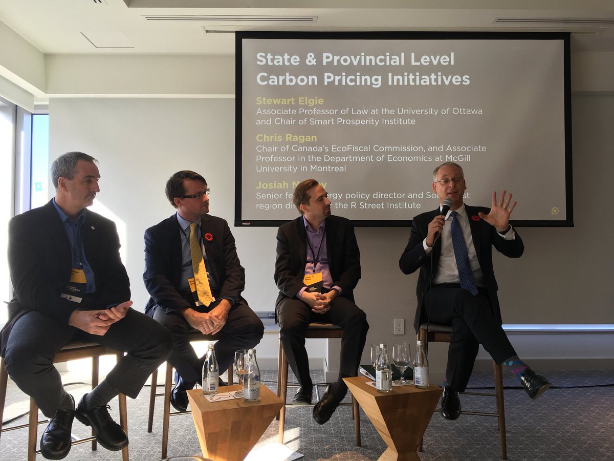 EcofiscalCanada's tweet photo. .@ctsragan: “Carbon pricing works. We’ve seen it work. And we can recycle revenues to address fairness and competitiveness.” #CPSummit https://t.co/LcuFvN6vDJ