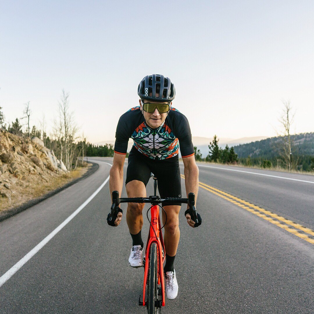 iamtedking's tweet photo. I’ve been part of the @velocioapparel family since 2015 and this Stained Glass jersey shatters the mold. It’s a stone cold stunner. https://t.co/CiBpuCk1X1