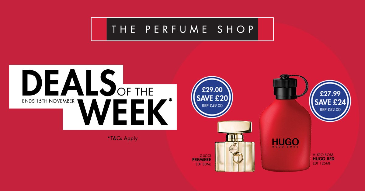 ThePerfumeShop's tweet photo. Deal of the week is back! Get your hands on these two fragrances with a fantastic saving! https://t.co/e89kiZjeU9 https://t.co/BpA8stpati