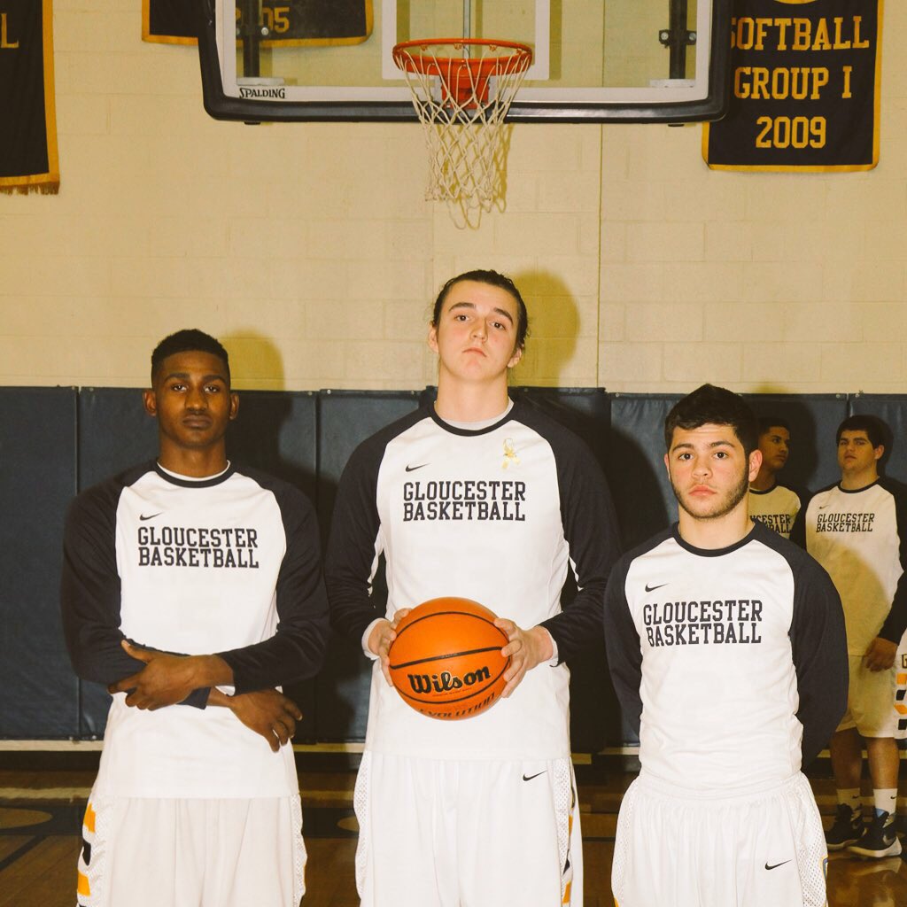 CoachLiamJames's tweet photo. No words can express how proud I am of these three young men. Want to wish you guys good luck this upcoming season. #GloucesterBasketball 🏀 
Jaleel Hatcher (Dominican), Roy Bond (St. Elizabeth), Chris Rodriguez (Rutgers-Camden) #Family @5star_leel @RoyBondyy @chris____4 https://t.co/QB0hXwTcWP