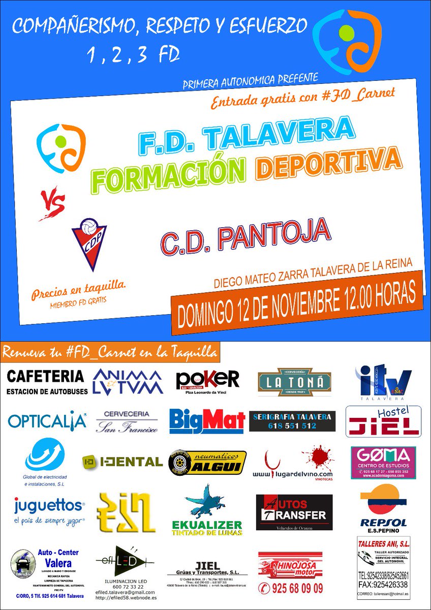 FD_Talavera's tweet photo. Ya disponible la agenda de este próximo fin de semana 11 y 12 de Noviembre. Consulta todos los partidos de nuestros equipos en competición. #VamosFD #123FD #GuerrerosRojinegros 🏴🚩⚽💪 https://t.co/MOhnAJXlOY https://t.co/sE2YgUw81v