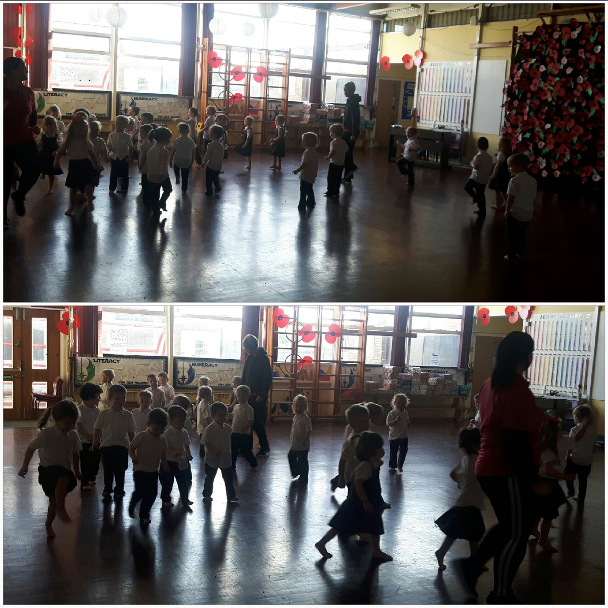 ysgolbrynhedydd's tweet photo. #YBHNURSERY absolutely loving our 1st ever P.E lesson today in the hall and we did such a super job too! Da iawn pawb! #morningclass #schoollife #firstPElesson #DIAIUTF #YBH #P.E https://t.co/krfL33hzFm
