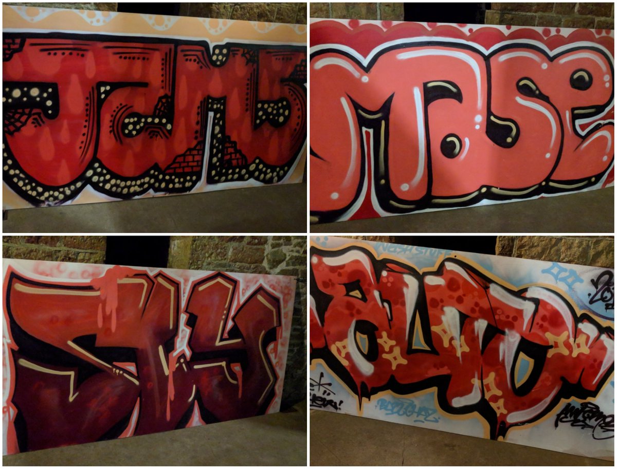 mytongwynlais's tweet photo. Some of @artbymillimagic's graffiti project at #FolliFest. https://t.co/CYhztOjNKk