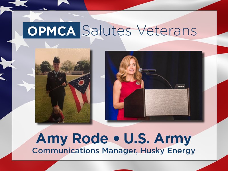 OPMCA's tweet image. Happy #VeteransDay2017 and thank you for your service to the @USArmy and to Ohio's petroleum &amp;amp; convenience industry, @AmyNusbaumRode.