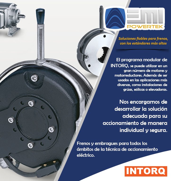 EMIPowertek's tweet photo. EMI Powertek ofrece soluciones fiables para #frenos, con los estándares más altos | https://t.co/WWIU2sVhMe #INTORQ https://t.co/ihA3w3cCc5