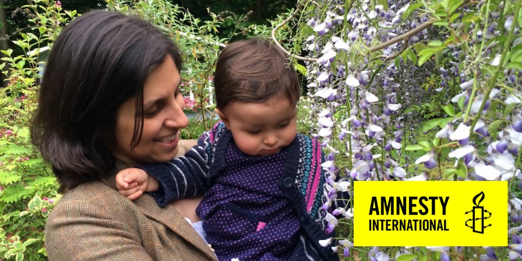 AmnestyUK's tweet photo. NEW ACTION: Nazanin Zaghari-Radcliffe is in prison in Iran, but has never committed a crime. Separated from her daughter and husband she suffers from severe pain. Now she could face an additional charge. Help get Nazanin home https://t.co/Kcjnl5tcUp https://t.co/KmBcmKPREU