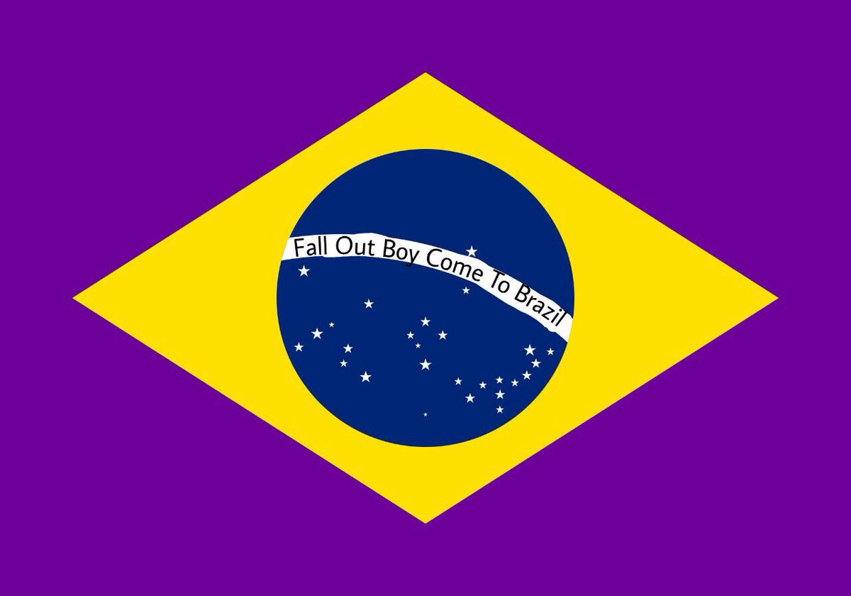 FOBManiaBR's tweet photo. I think we all agree that this should be the new brazilian flag #BringMANIAtourtoBrazil @falloutboy @petewentz @PatrickStump @trohman @hurleyxvx https://t.co/QW6xXJY1YY