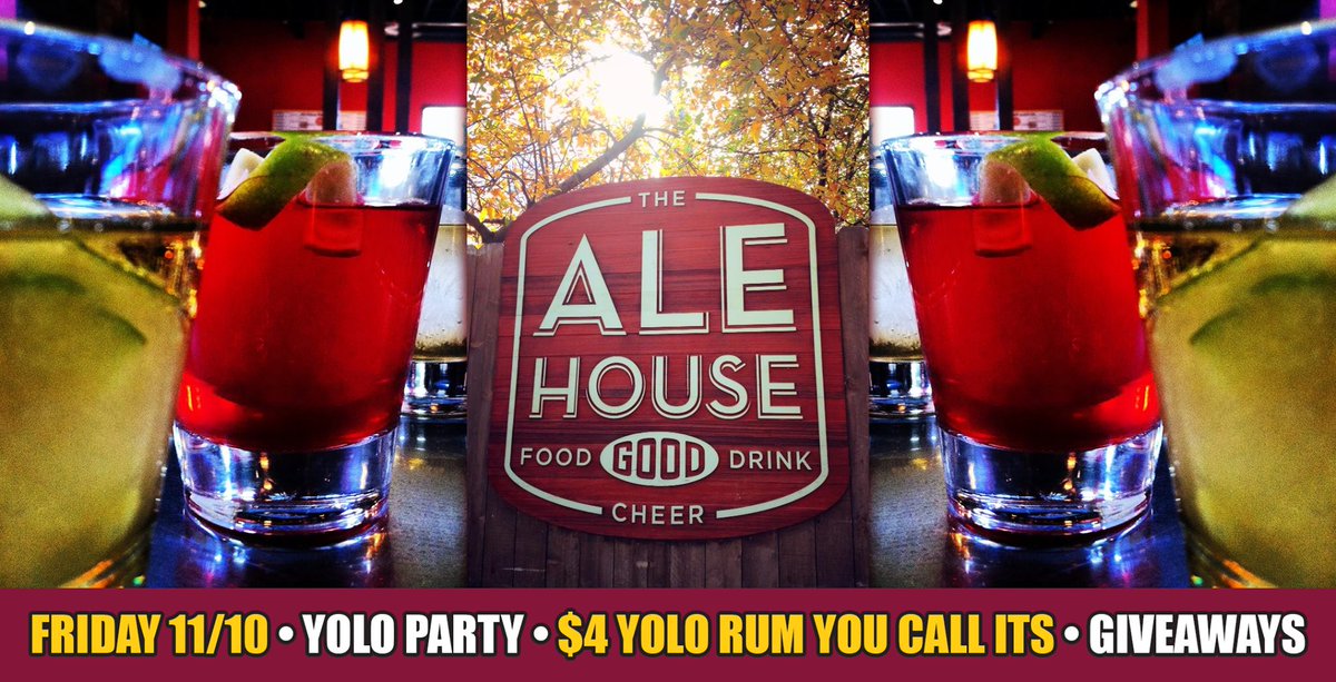 YoloRum's tweet photo. You Only Live Once #GrandJuntion. Come party with us tonight from 6pm - 9pm at @AleHouseGJ. Drink specials + Free t-shirts & swag while supplies last. #TGIF #colorado #rum #funrum https://t.co/U8iePh2zJ0