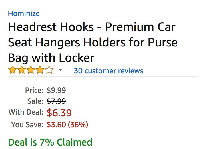 Deal is 7% Claimed! amazon.com/Headrest-Hooks…