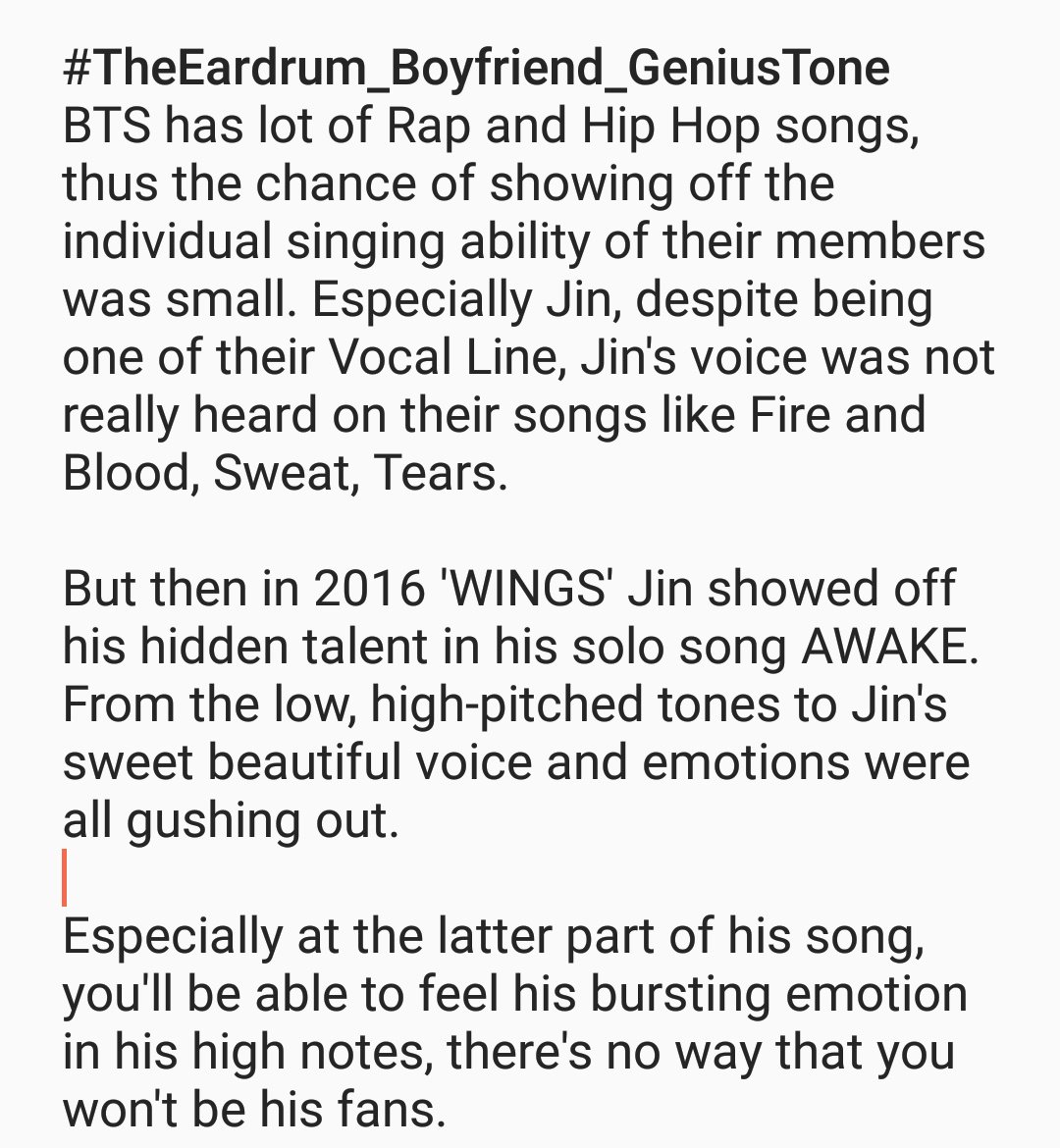 plumandpeony's tweet photo. @BTS_twt #Physical_Power #TheEardrumBoyfriend_GeniusTone
So much praise for Jin beautiful voice ㅠㅠㅠㅠㅠ
#Jin #진 #BTS https://t.co/5TGkvZvVpk