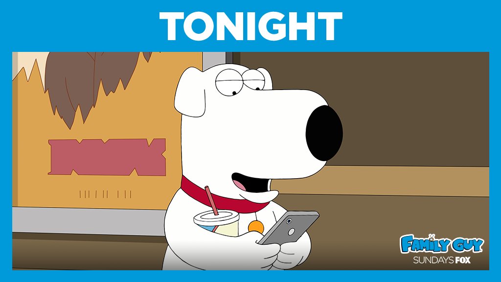 Don't do it, Brian! Tune in TONIGHT to see your favorite dog post your least favorite tweet. #FamilyGuy