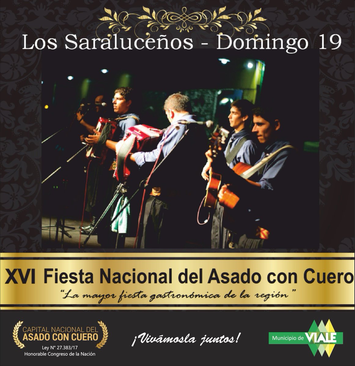 MuniVialeER's tweet photo. #FNAC2017 Faltan pocos días para una nueva edición de la #FiestaNacional del #AsadoConCuero Conocé lo que habrá este año. ¿Te la vas a perder? @umbrupbacher @asadoconcuero1 https://t.co/Tr5vv2kqJy