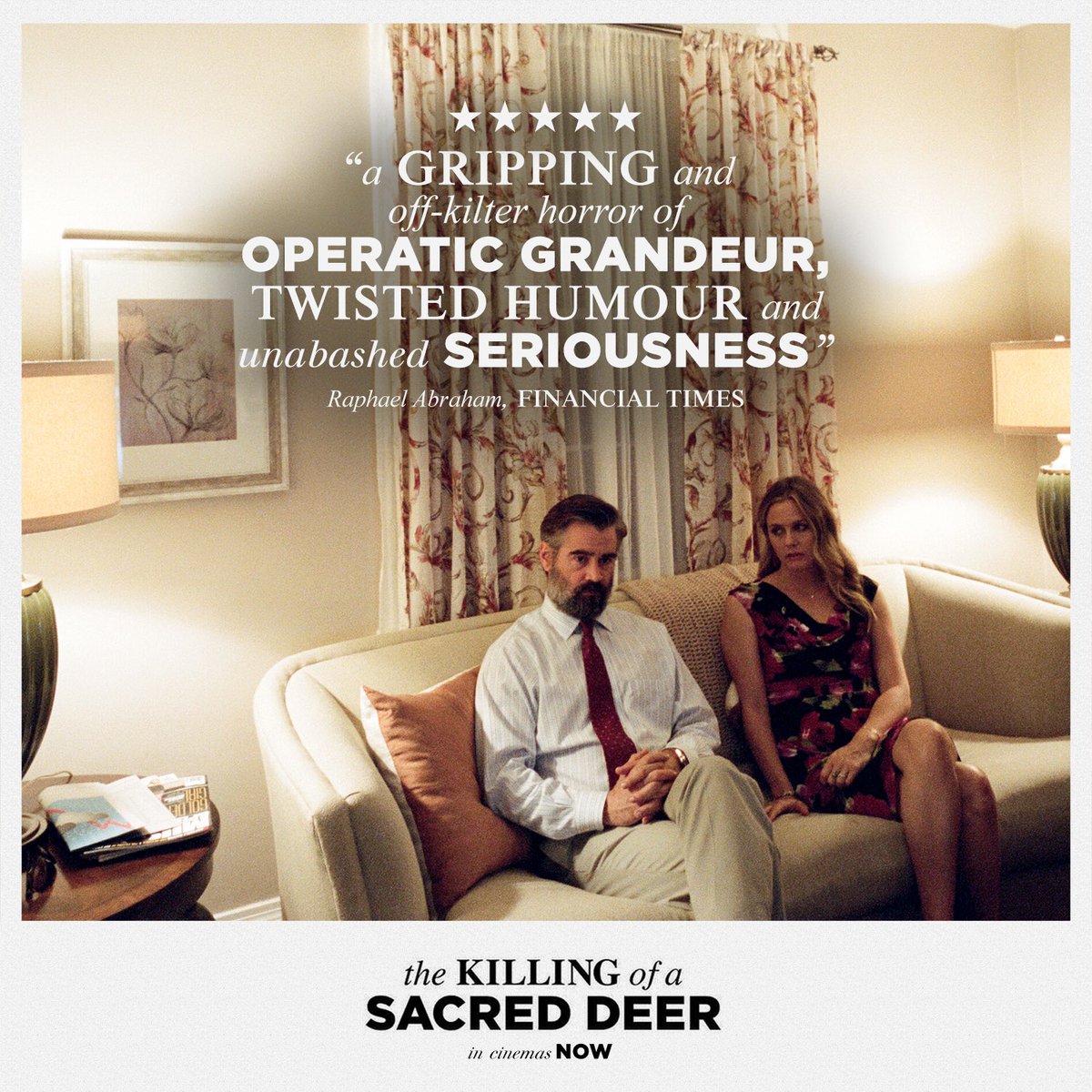 You haven’t experienced anything like #TheKillingOfASacredDeer before.

In cinemas now: TheKillingOfASacredDeerFilm.com