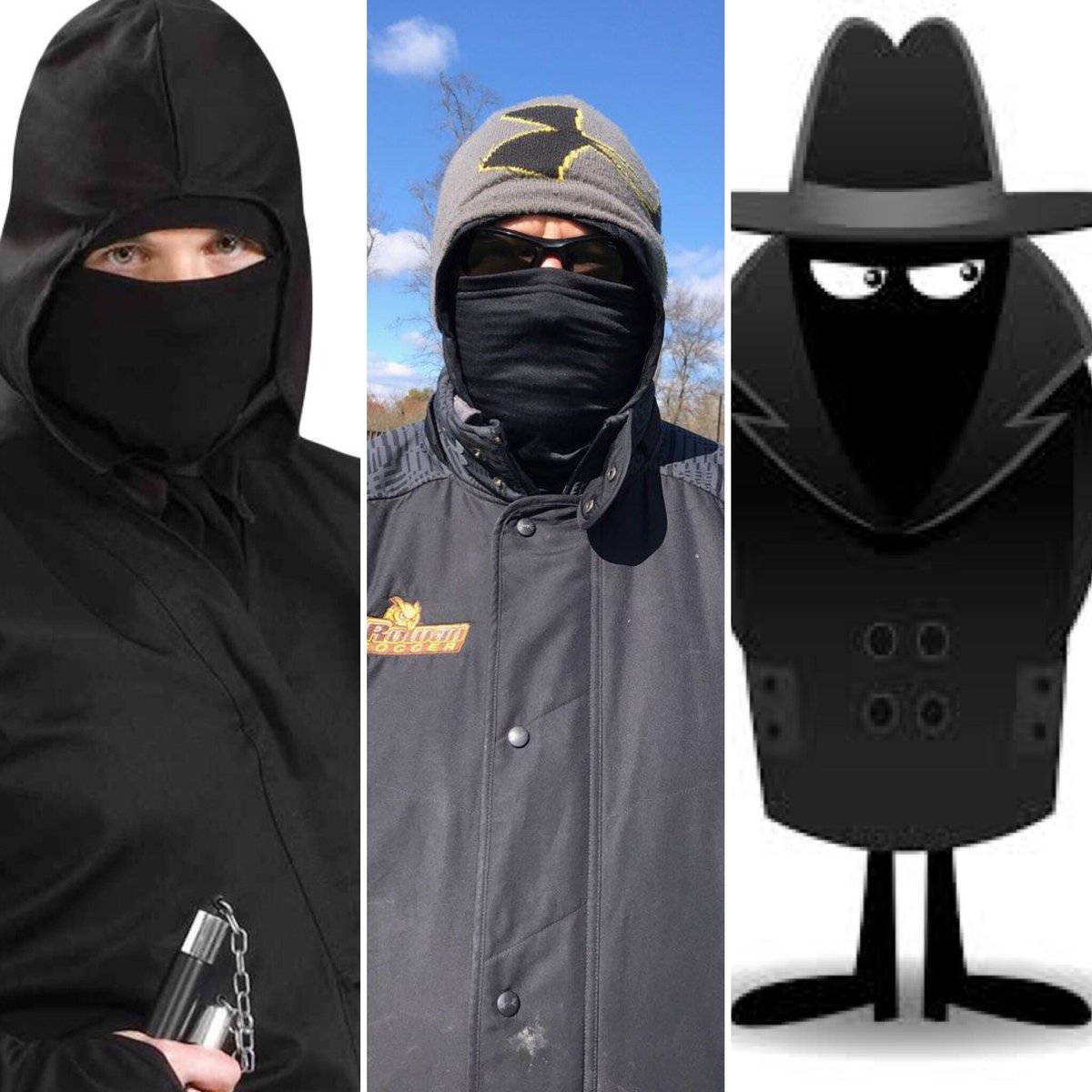 RowanWSoccer's tweet photo. Ninja, Secret Agent, Coach Tom.... which one is which? #ColdPractice #RUWS #ProfPride #ProfNation @rowanathletics https://t.co/qCJmKmY396