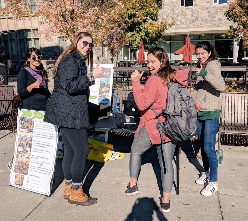 toddschenk's tweet photo. Fantastic @UAPVirginiaTech Community Involvement students collecting feedback for @Blacksburg_Gov Comprehensive Plan for @PlanningPup @VTSPIA @VTCAUS @VT_EPP_PUA  @vtnews  @APA_Virginia https://t.co/PBRQtB2iNJ