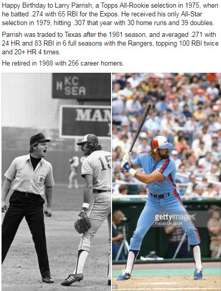 Happy Birthday to 1979 All-Star 3B Larry Parrish  