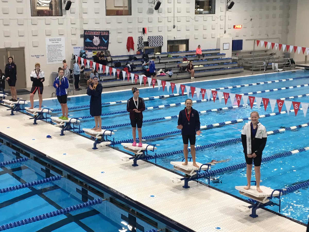 Verity Wray Raabolle wins the 100 Backstroke with a time of 59.20 and earns a trip to State! Ahnika Vininski places 6th with a time of 1:03.45! Great job girls!