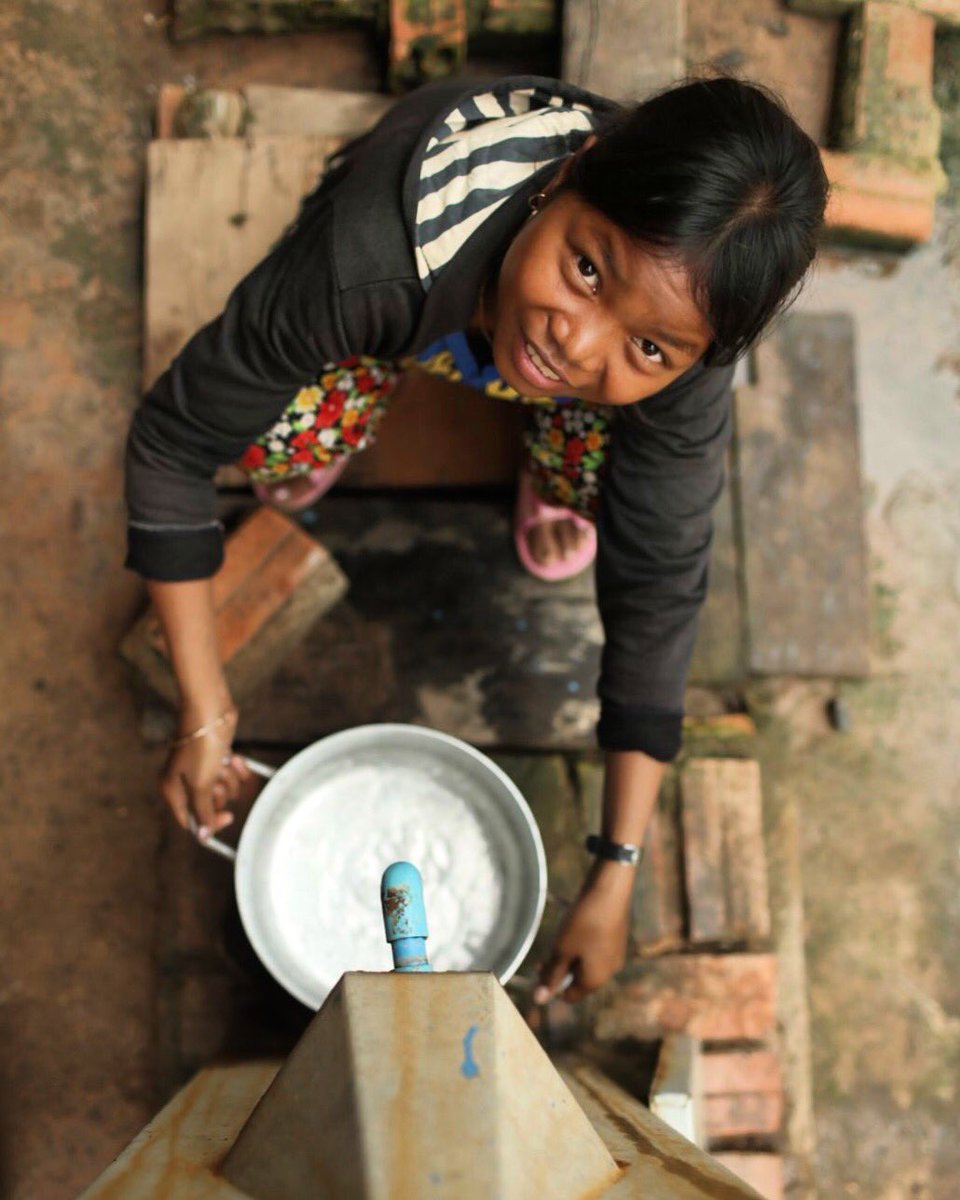 charitywater's tweet photo. The solution we provide in Cambodia is a concrete box with layers of sand and gravel inside. At first glance, it seems like something from a 5th grade science fair. This #WorldScienceDay, come see how it works: https://t.co/By0sIjInTQ https://t.co/1YZvBAc2mD