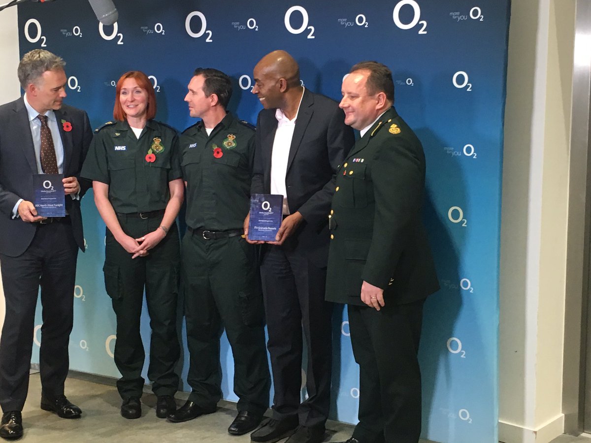 NWAmb_Steve's tweet photo. Congratulations to @BBCNWT &amp; @GranadaReports winning Best Programme Awards at the #O2mediaawards2017 @NWAmbulance @Rossiterltd https://t.co/t50pGzmpW3
