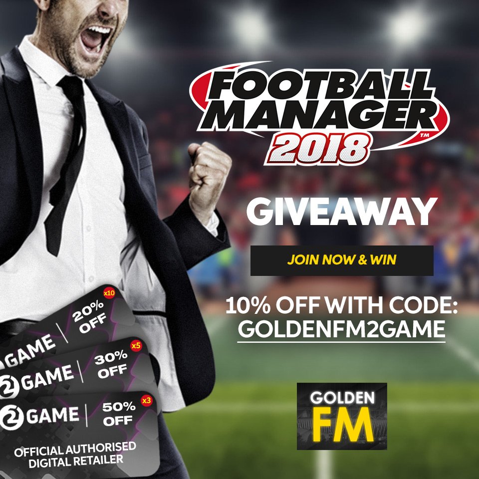 I've partnered with <a href="/2game/">2Game</a> to bring you a Football Manager 2018 competition! For a chance to win a copy, enter here >> 2game.com/golden-fm-give… << There's lots of ways to enter 😀 Other prizes include special discount codes! #FM18