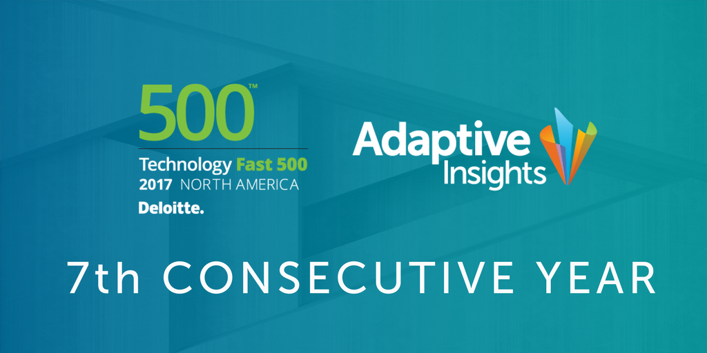 asharmash's tweet photo. Congratulations to @AdaptiveInsight for its 7th consecutive win on @DeloitteTMT's #Fast500 list. https://t.co/yzXycarvYG #7TimeWinner https://t.co/vcbYIP5KMK