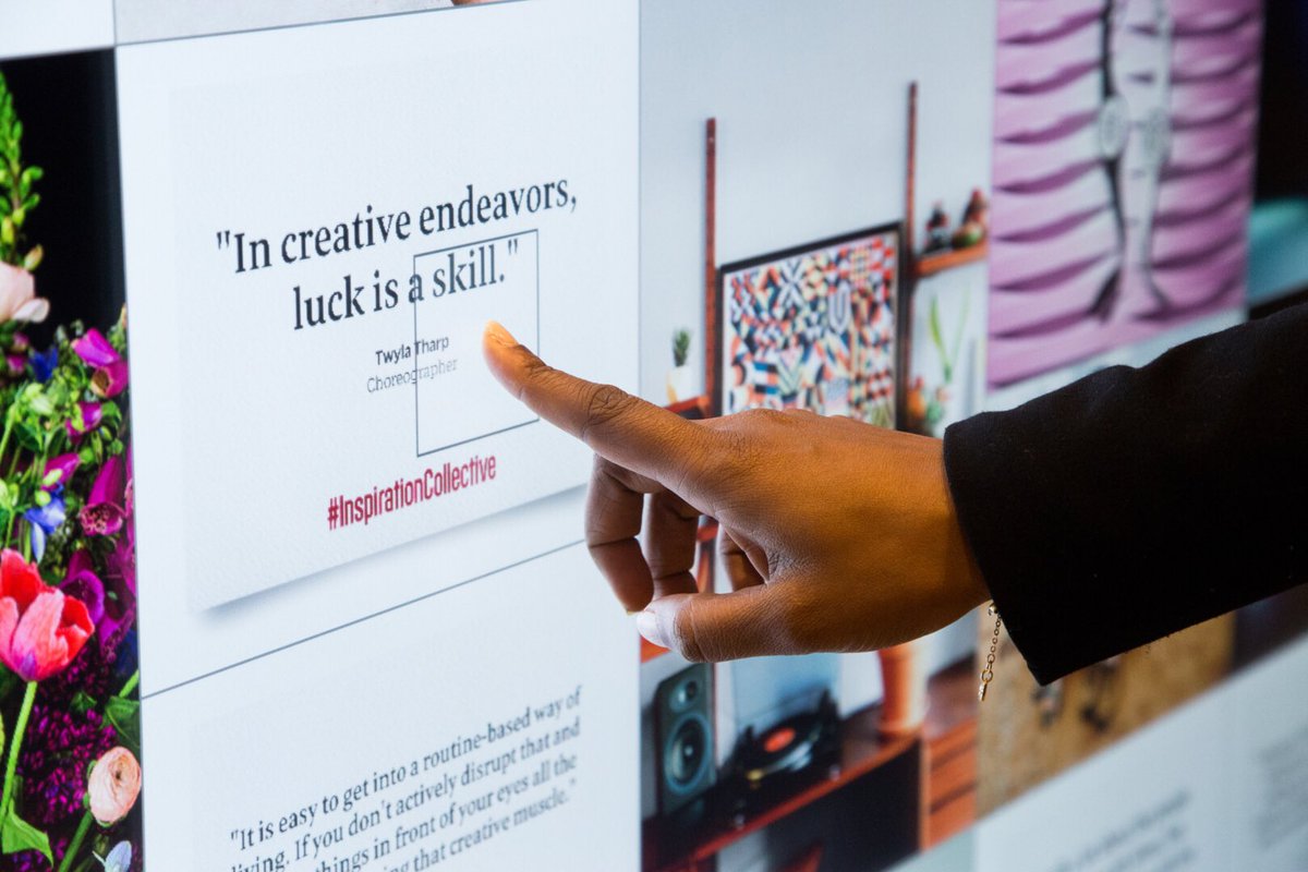 Marriott's tweet photo. We teamed up w/ @fastcompany to create a digital touchscreen of #TheRecommender #InspirationCollective https://t.co/y6chzR9UvU