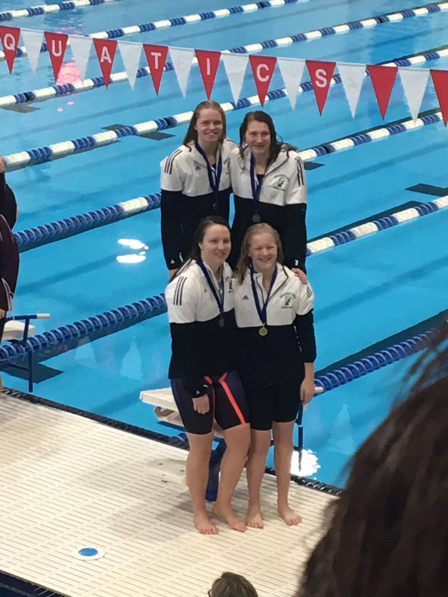 What. A. Day! Larson, Wray Raabolle, Vininski and Wilden win the 400 Free Relay with a time of 3:40.59! On to State!