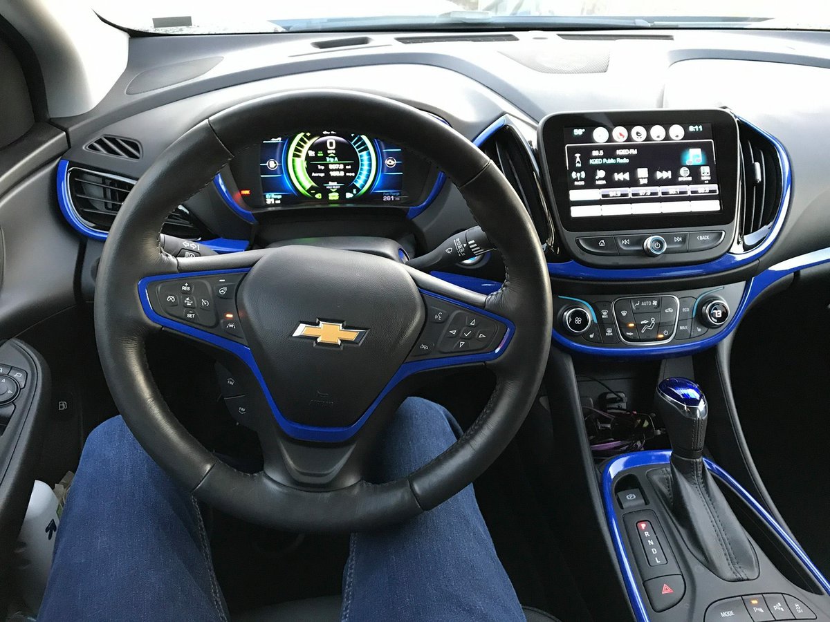 WRVoltec's tweet photo. Brian B. gets his Chevy Volt de-chromed with electric blue vinyl wrap! #CustomVolt https://t.co/YSqTVl236i