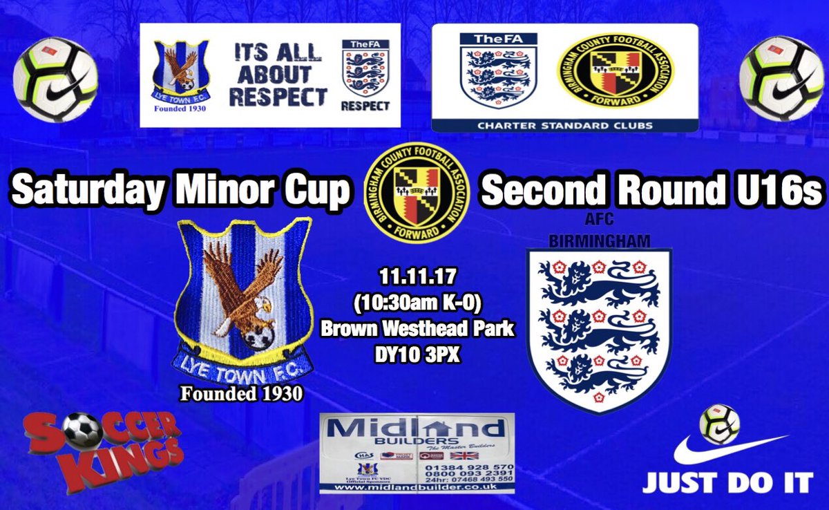 LTFCun16sMJPL's tweet photo. Next Up we face AFC Birmingham in the 2nd Round of the @BirminghamFA Saturday Minor Cup #MoreThanACup #LTFCYDC #COYF🦅 #FootballRemembers https://t.co/EED7P8Mg8W