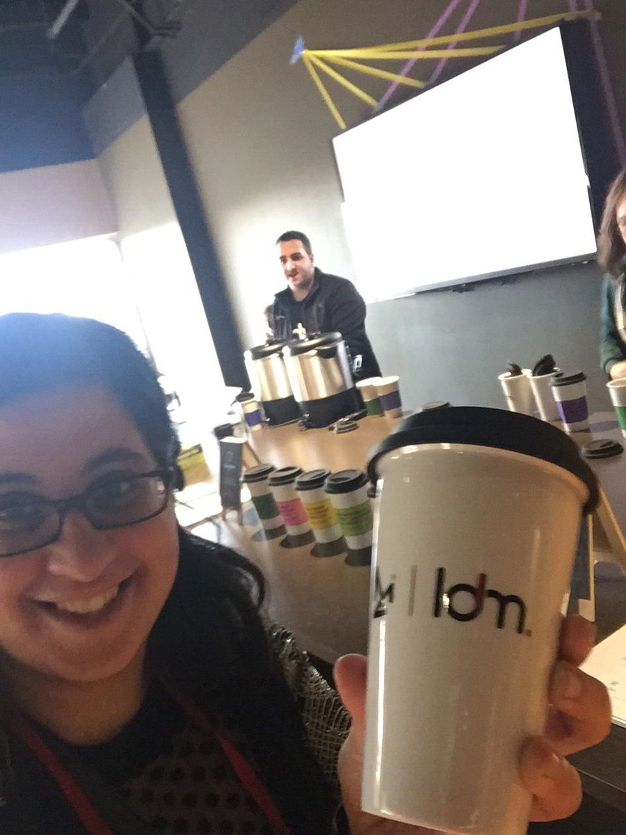hakimian45's tweet photo. Having lovely conversation with sponsor 
@LaunchDigital what a lovely gift of a mug too @tedxnaperville #TEDxNaperville ps people are loving their nitro coffee ☕️ https://t.co/5kLk7ju2aW
