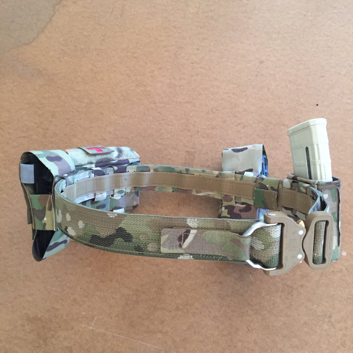 Our new URB features laser cut internal PALS to attach pouches and a Hook lining to mate with the Loop inner belt