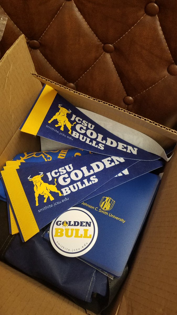 JamesRyderRand1's tweet photo. Our Alumni boxes are starting to arrive. University of MD earlier this week and look what came in today.  My HBCU Johnson C. Smith.  JRR will have a positive college atmosphere. #JRRMUSTANGS #collegeready #JCSU #UMD https://t.co/2FXlATWVhY