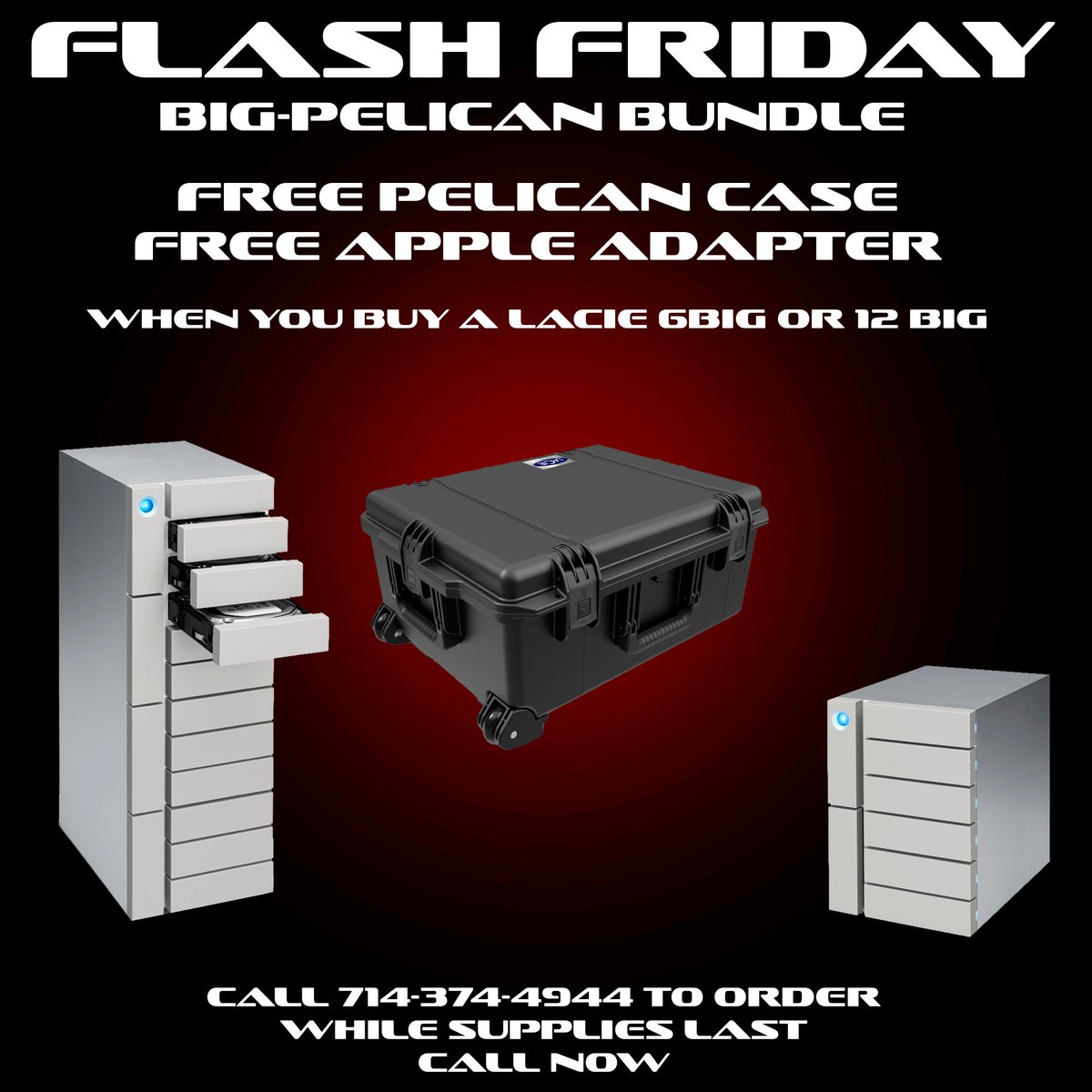 Maxx_Digital's tweet image. FLASH FRIDAY - BIG PELICAN BUNDLE
Don't miss out on this Bundle!!!
#MAXXDigital #LaCie #PelicanCase