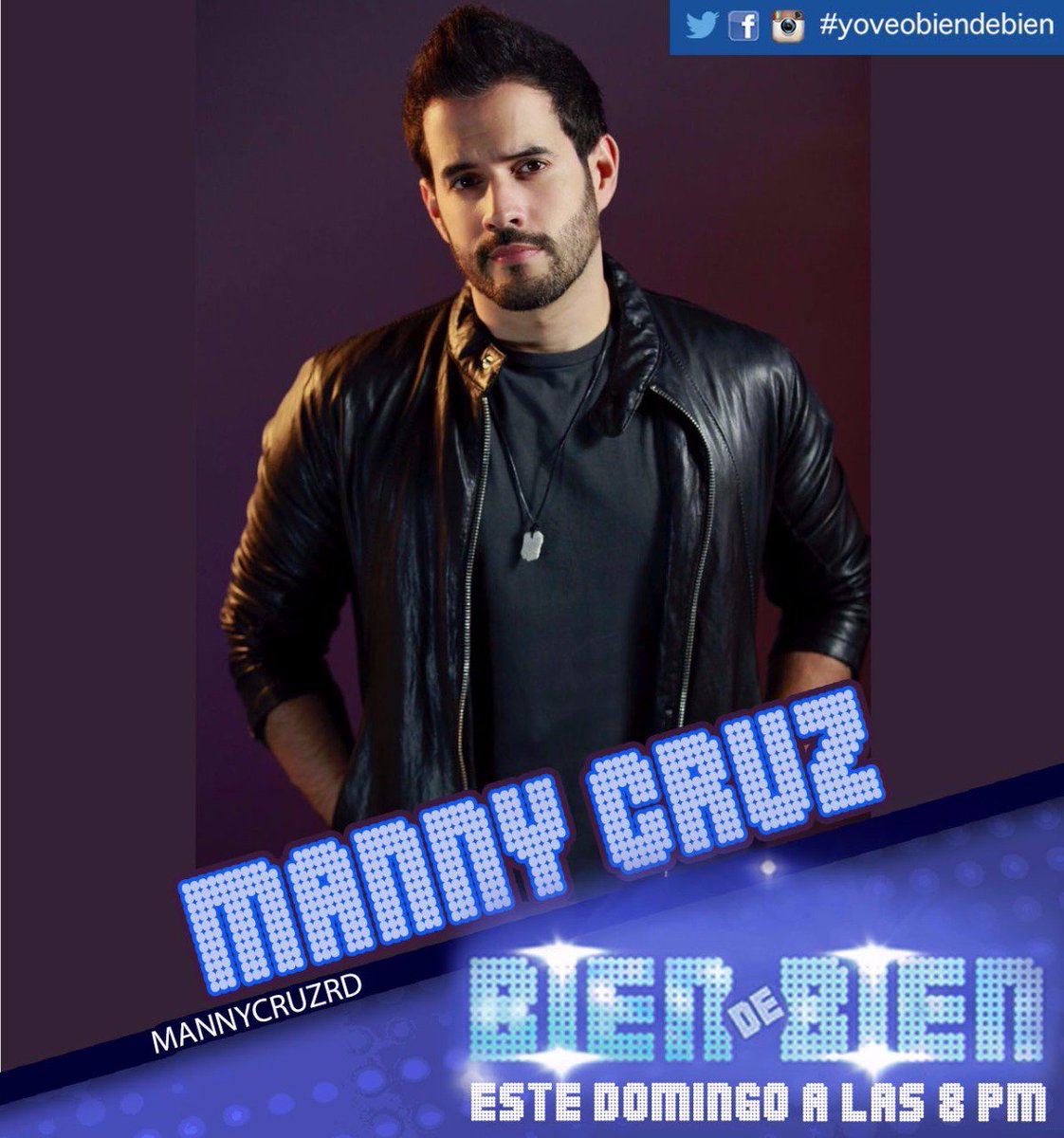 LuisMAguilo's tweet photo. @BienDBien recibe este Domingo al Cantante y Compositor @MannyCruzRD con quien estaremos hablando de sus éxitos #Tarde #DimePaQue https://t.co/3XcwexqPe5
