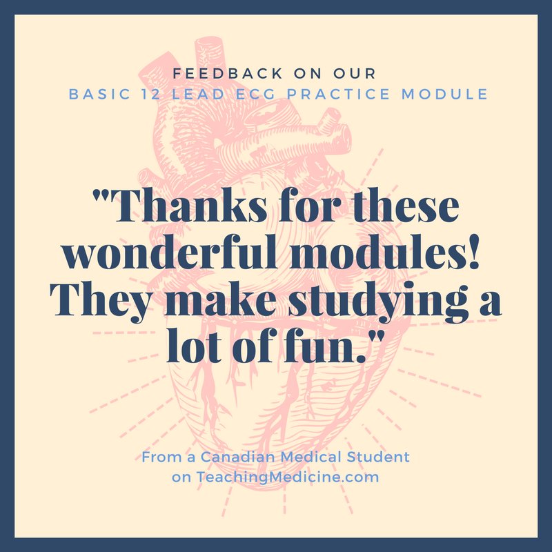 Thanks for the feedback! We love hearing from our students at TeachingMedicine.com

#MedEd #ECG #FeedbackFriday